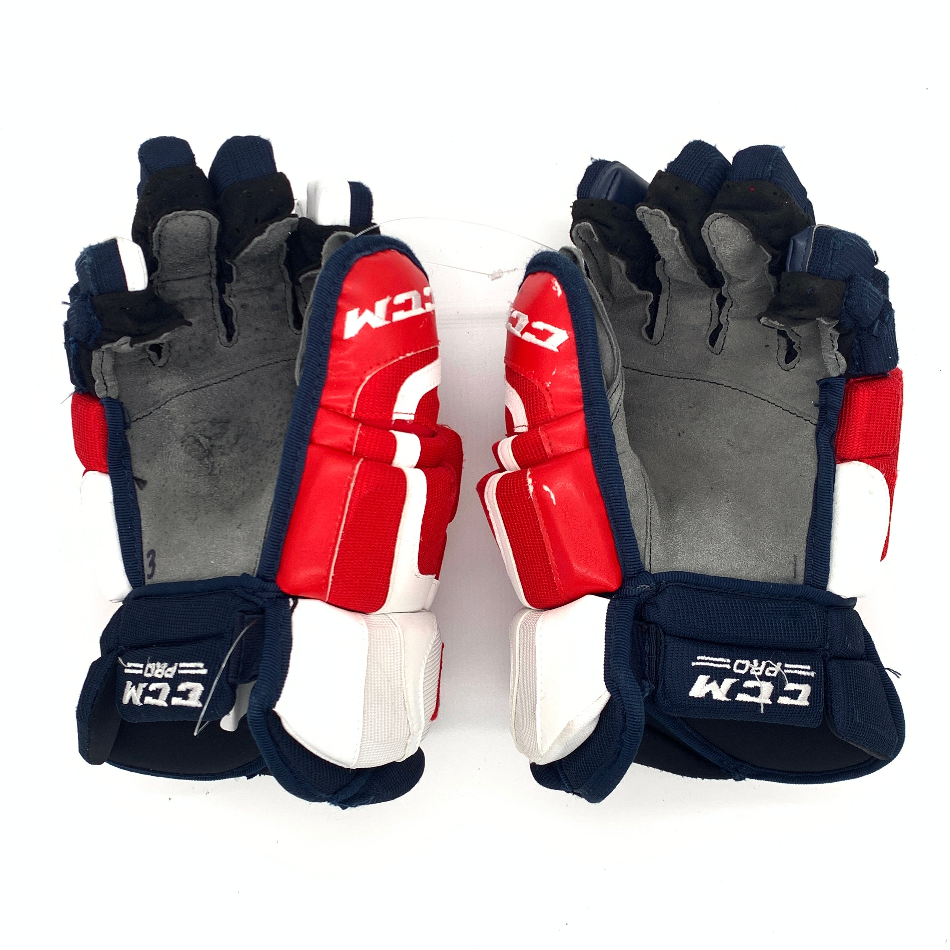 CCM HGCL - Gants d'occasion NHL Pro Stock - Capitals de Washington - Conor Sheary (bleu marine/rouge/blanc)